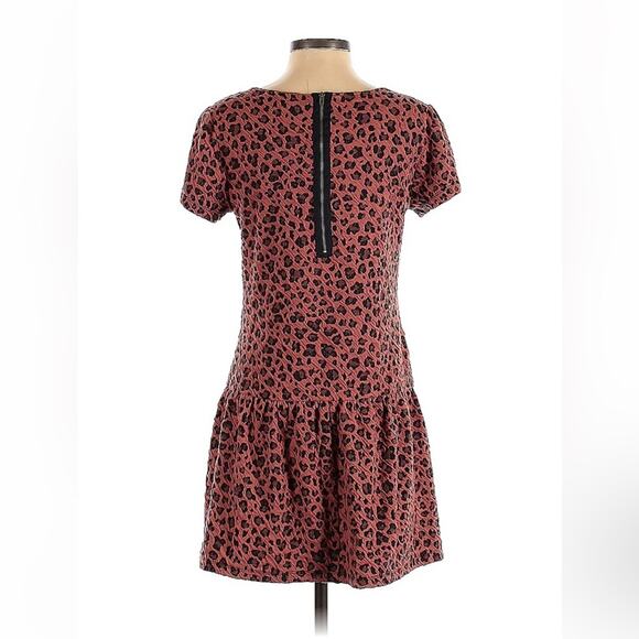 Love Marks dusky rose leopard print drop waist dress, size small - Picture 2 of 8